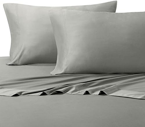 TENCEL EUCALYPTUS ABRIPEDIC SOFT &amp; COOL SHEETS Luxurious &amp; Breathable made from Sustainable 100% Tencel Fiber from Eucalyptus Trees, fits up to 18" deep Mattress (Gray, King Pillowcase Pair 20x40)