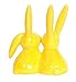 Bunny Rabbit Ring Holder, Yellow Ceramic Engagement & Wedding Ring Holder, Measures 2.75