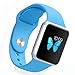 Apple Watch Band - WantsMall Soft Silicone Sport Style Replacement iWatch Strap for 38mm Apple Watch Models (Blue)