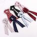 CODOHI 9 Packs Solid Hair Scrunchies Bowknot Ties Ponytail Bow Accessories Assorted Colors Ponytail Holder for Women Girls