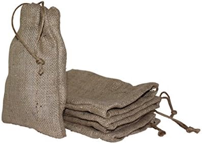 8” x 12” Burlap Bags by Naturally Ornate |10 Count| Jute Drawstring Bags for Wedding Table Decorations, Party Decorations, Rustic Décor, Wedding Favors, Wine Bags, Party Bags &amp; Goodie Bags.
