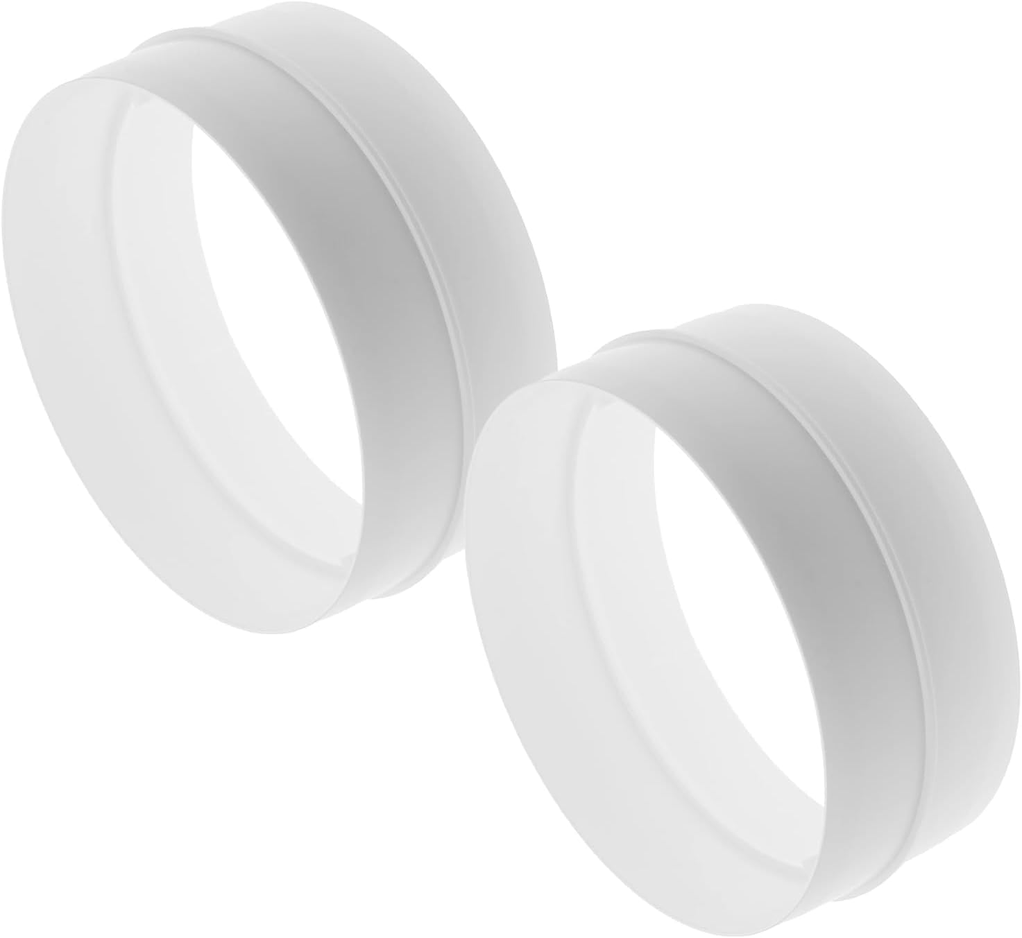 Repa Market 6" Inch / 150 mm Pack of 2 Plastic Duct Pipe Connectors - Round Male Fit Flexible Ducting Extension - Hose Work - Dryer Vent Extension - Inline Air and Water Flow Extraction Pipe Lines