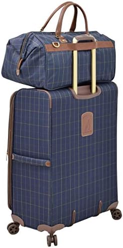 London Fog Kensington II 20" Wide Mouth Duffle, Navy Window Pane 3 London Fog Kensington II 20" Wide Mouth Duffle, Navy Window Pane