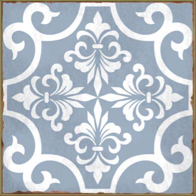 Blue Tile Stickers Victorian Morrocan Modern Retro self Adhesive wall Art Decor transfers- Bathroom backsplash Kitchen splashbacks Floral Decals Peel and Stick (Blue 6, 4 inch) Pack of 10