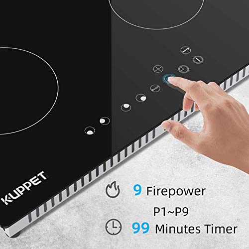 24 Inch Electric Cooktop, Kuppet Induction Cooktop Vertical with 4