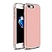 iPhone 7 Plus Battery Case,NUTK 3500mAh 3 in 1 Combo Protable Slim Ultra Thin Hard Luxury Extended Charging Backup Power Case Cover,Rechargeable Power Bank Charging Case for iPhone 7 Plus.Rose Gold