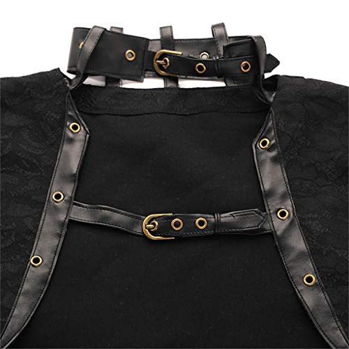 Shapewear for Women,Milimieyik Women Fashion Sexy Lingerie Ladies Temptation Retro Leather Waist Trainer Corsets Body Shaper Black - Thumbnail 3