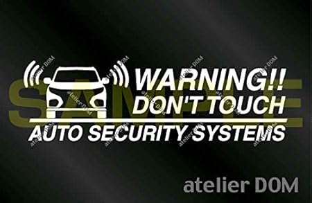 Amazon ヴェゼル Ru Modulo X モデューロx 用セキュリティーステッカー3枚セット 内貼りタイプ 受注生産 アトリエdom セキュリティ ステッカー ステッカー デカール 車 バイク