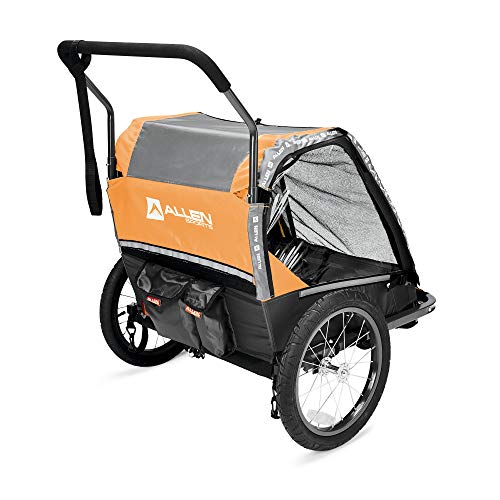 Allen Sports Deluxe Steel 2Child Bicycle Trailer and Stroller, Model