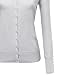 Basic Solid V Neck Sweater Cardigans White Size S