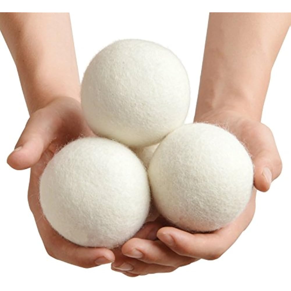 Green Blossom 100 Organic Wool Dryer Balls, Reusable Natural Fabric
