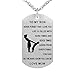 CraDiabh 4pcs Set Dad Mom to Son Dog Tag Necklace Military Mens Jewelry Personalized Custom Dogtags Pendant Love Gift (Mom to Son)