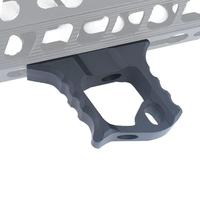 SBGJMY Tactical Aluminum Curved Angled Hand Stop Front Grip Foregrip for Mlok and Keymod Handguard System