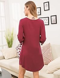 EKOUAER camisón con manga 3 4, sexy pijama, tallas S-XXL