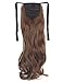 Drawstring Ponytail Extensions One Piece Tie Up Ponytail Clip in Hair Extensions Hairpiece Binding Pony Tail Extension for Girl Lady Woman light brown
