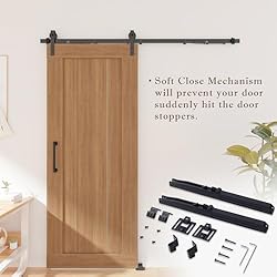 Enconker 2PCS Hole-Free Barn Door Soft Close
