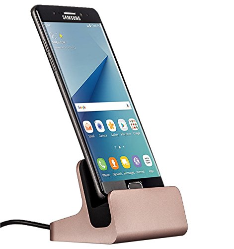 LG Stylo 2 V / 2 Charger Cradle Dock, Dretal@ Desktop Micro USB Data Sync Charging Dock Station Cradle Charger Adapter for LG Stylo 2 Plus / Stylus 3 / Stylo 2 / 3(Rose Gold)