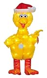 ProductWorks 32-Inch 3D Pre-Lit Sesame Street Big Bird with Ornaments Christmas Yard Decoration, 70 Lights