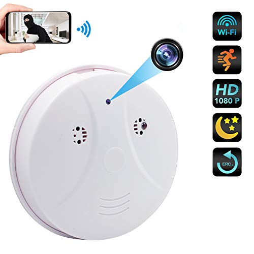 TTCDBF Smoke Detection spy Camera (no Smoke Detection Function)-Hidden spy camera-1080P Full hd Hidden CAM-Nanny spy Camera-Safety Wall Camera,for Baby/pet Monitoring/Home Security/Office Security