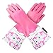 PINK GLOVEABLES, PINK FLOWER TRIM, WHITE BOW