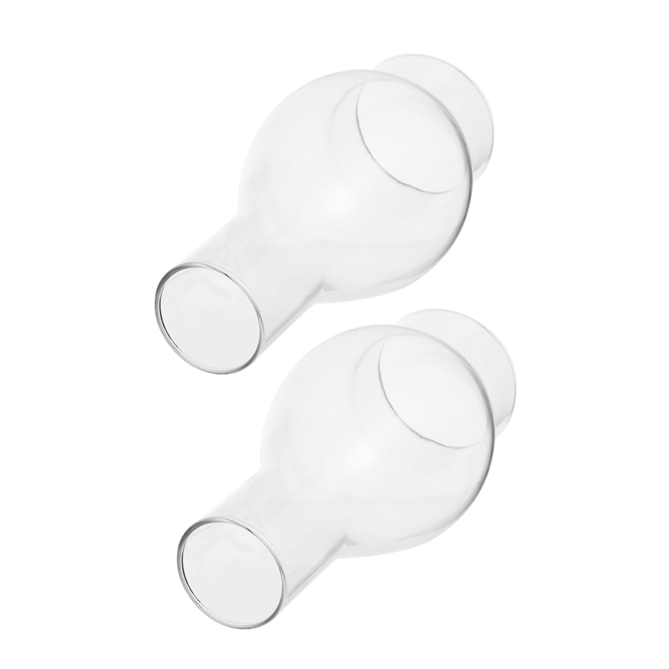 Alipis 2Pcs Oil Lamp Chimney, Clear Lamp Glass Replacement, Kerosene Shade Glass Accessories, 2.2 Inches Base, 6.5 Inches H