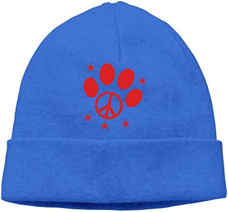 W6Yk5 Red Peace Paw Prints Galaxy Unisex Simple Skull Watch Caps Warm Beanie Hats Royalblue