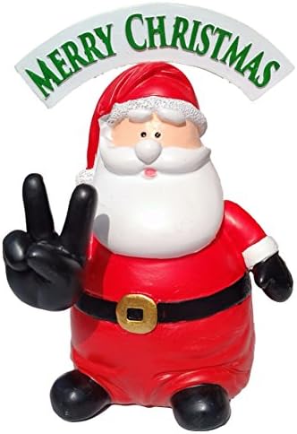 New Funny Christmas Gift Santa Peace Sign "Happy Holidays" Bobble Finger Bobblehead