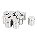 uxcell 12 Pieces Silver Tone Advertising Nail Screw Glass Standoff 25mm x 30mm