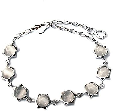 The Castle Moonstone racelet, Women's 925 Sterling Silver Bracelet