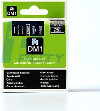 dymo black white