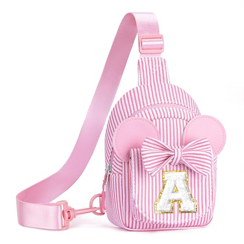QLOVEA Christmas Gifts for Kids Girls - Sling Bags for Girls Kids | Initial Small Crossbody Bag Purses Girl Kid Gifts