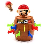 FIVOENDAR Pirate Funny Barrel Novelty Toy Bucket for Kids and Adults Lucky Stab Toys Game with Breathtaking Curious and Interesting - Great Size for Travel Party Gathering (Cool New)