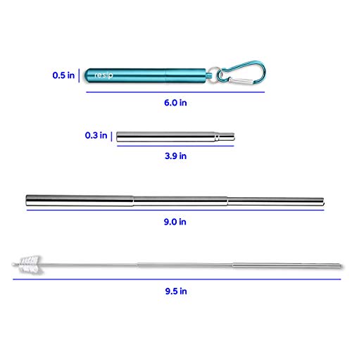 image for FLYBY Portable Reusable Drinking Straws | Collapsible & Foldable Teles