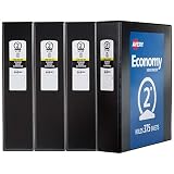 Avery 19205 Economy View Binder 2" Black (4 Pack)