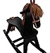 Storkcraft Wooden Rocking Horse, Black, Kids Rocking Horse Chair Ride Toy for Toddlers and Small Children for Nursery & Playroom