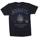 Harry Potter Hogwarts Crest School Of Witchcraft Graphic T-Shirt (XX-Large)