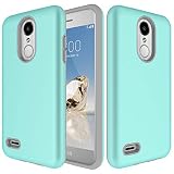 LG Zone 4 Case, LG Phoenix 4, LG Aristo 3/2/Plus, LG Tribute Empire/Dynasty SP200,LG Fortune 2,LG Risio 3,LG K8 (2018) Case,Yiakeng Dual Layer Shockproof Wallet Hard Phone Cases Full Cover (Mint)