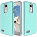 LG Zone 4 Case, LG Phoenix 4, LG Aristo 3/2/Plus, LG Tribute Empire/Dynasty SP200,LG Fortune 2,LG Risio 3,LG K8 (2018) Case,Yiakeng Dual Layer Shockproof Wallet Hard Phone Cases Full Cover (Mint)