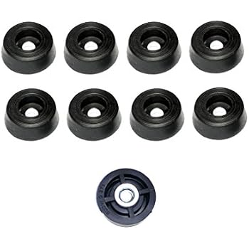 Cutting Board Feet Rubber Non Slip 20 Small Round Rubber Feet .671 W X .250 H - Soft TPR Bumpers For Cutting Boards & Hobby Soft Serve Ice Cream Machines