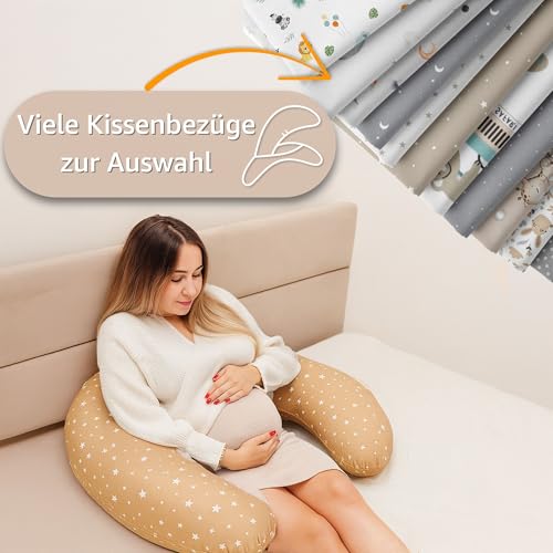 Totsy Baby Nursing and Pregnancy Pillow 190 cm – Pillow for Side Sleepers Rest and Relaxation Ideal for Future Moms C Shape Oeko-Tex