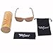 Ynport Mens/Womens Polarized Full Charcoal Bamboo Frame Classic Wooden Coated Sunglasses, Vintage Eyewear, Floating in Water