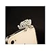 Vanki Crystal Elephant Anti Dust Plug Stopper / Ear Cap / Cell Phone Charms for Smartphone, iPad with 3.5mm Earphone Jack Phones - Silver