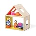 Manhattan Toy MIO Eating Place + 2 Bean Bag People Peg Dolls Imaginative Montessori Style STEM Learning Modular Wooden Building Playset for Boys and Girls 3 Years + Up