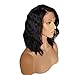 BEEOS Human Hair Wigs Full Lace Wigs 150% Density Wavy Short Bob Wig Pre-Plucked & Bleached Knots Brazilian Hair Glueless Wig With Baby Hair 10 inch