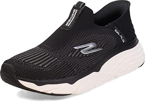 Skechers mens MAX CUSHIONING ELITE Road Running Shoe, BLACK/WHITE