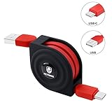 Retractable USB C Cable, Metrans Data Sync 2A Charging Cable Cord for Samsung Note 8/ S8 / S8 Plus Macbook 12