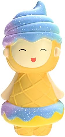 Oriker Squishies Stress Release Squeeze Toy Slow Rising Scented Cute Ice Cream Doll Squishy 6.3'' - Galaxy