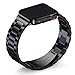 for Apple Watch Band Black 42MM/44MM Stainless Steel Strap Wristband for Replacement iWatch Strap with Comfortable Durable Folding Metal Clasp Classic Buckle Wrist Watch Strap,Updated Version