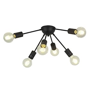 VINLUZ Modern 1-Light Cage Kitchen Island Pendant Lighting with Glass Shade Oil Rubbed Bronze Chandeliers Dining Room…