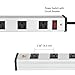9 Outlet Wide-Spaced Metal Power Strip with 9 Foot Long Power Cord, 15A/125V/1875W, Heavy Duty Aluminum Alloy Housing, ETL Listed, Silver